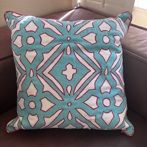 Z Gallerie pair of Decorative Pillows with Red stitching - New